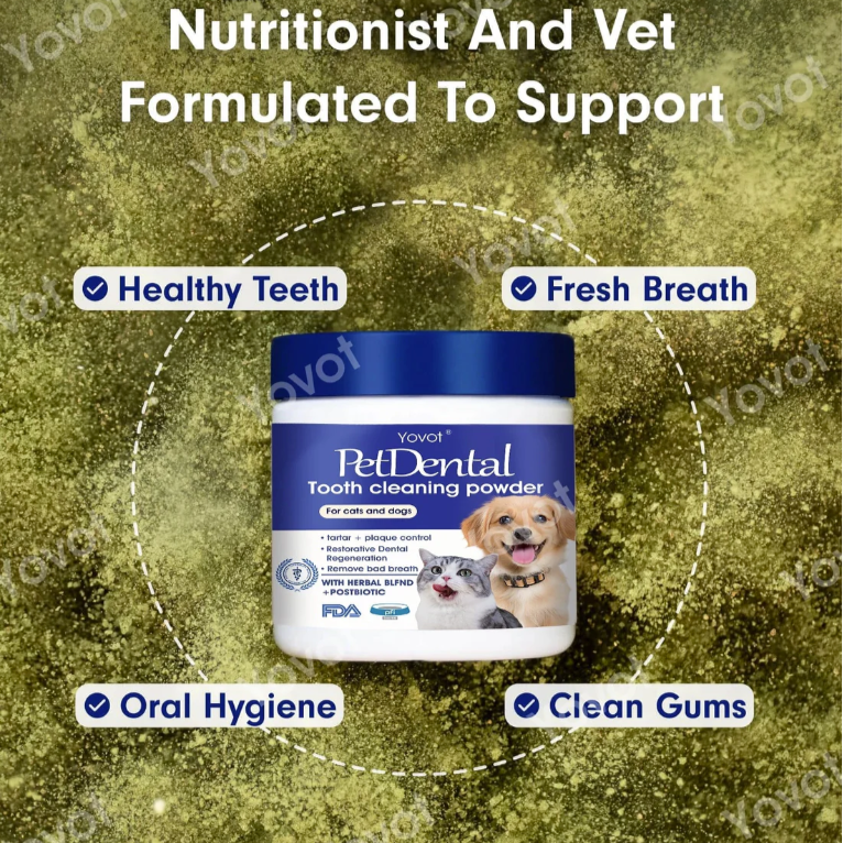 PetDental Tandpoeder voor Honden en Katten - Safari Paws