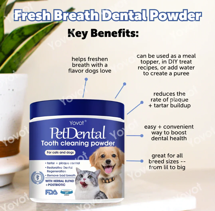 PetDental Tandpoeder voor Honden en Katten - Safari Paws