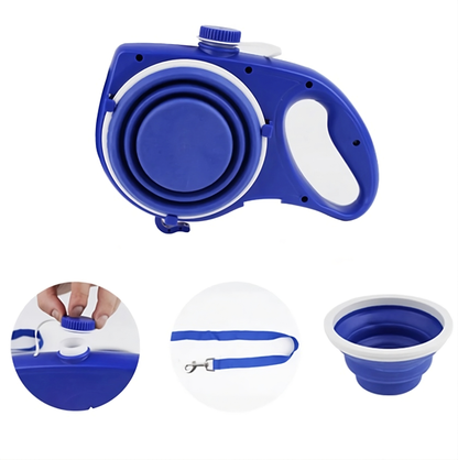 Multifunctionele Hondenriem met Geïntegreerde Waterfles en Opvouwbare Voerbak – Perfect voor Wandelen met Honden - Safari Paws